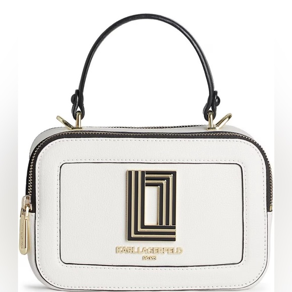 Karl Lagerfeld Simone White Camera Crossbody Bag - Picture 1 of 4
